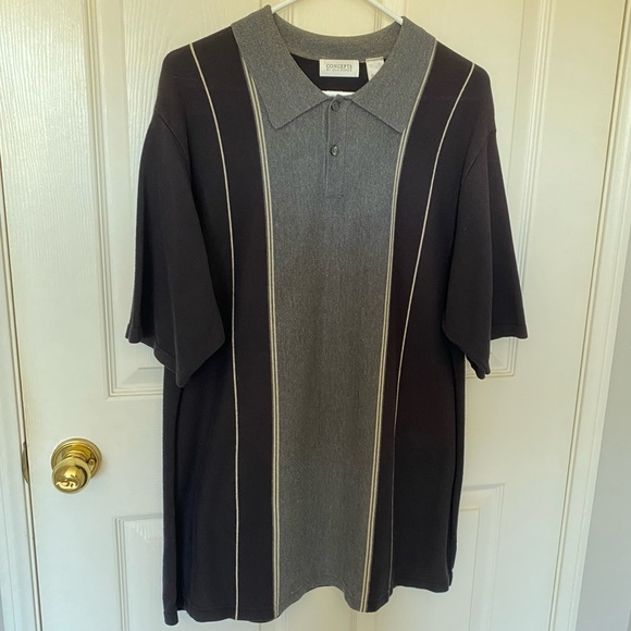 Concepts by Clairborne. XL men’s polo style shirt with geometric weave pattern - Picture 13 of 16